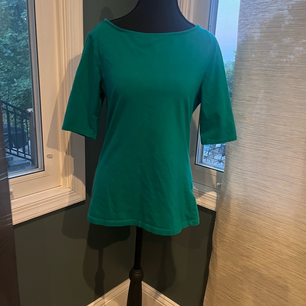 Covington Teal Short Sleeve Women's Top